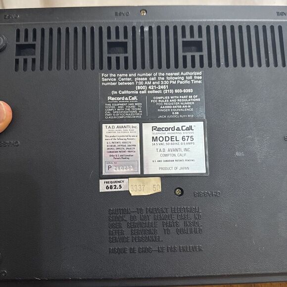 VINTAGE RECORD A CALL MODEL 675 Great Condition Remote Key & Instruction Manual - Picture 11 of 12